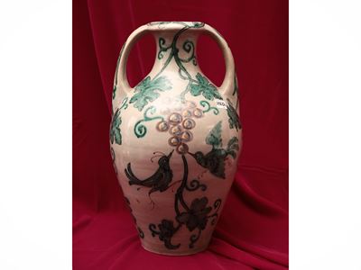 Vaso Ad Anfora in Terracotta Smaltata, Probabilmente la Colonnata Sesto Fiorentino