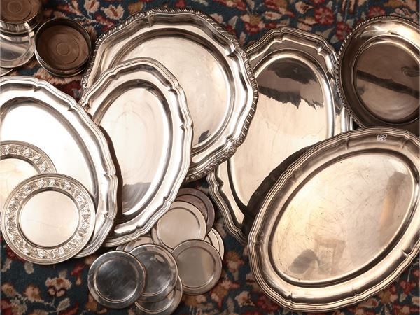 Accessori per la tavola in metallo argentato