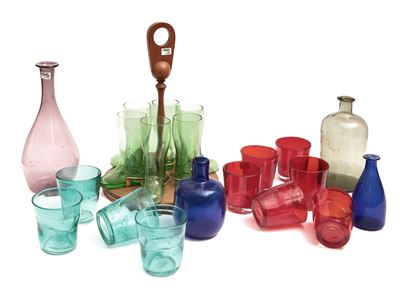Assortimento di Accessori per la Tavola in Vetro Arlecchino