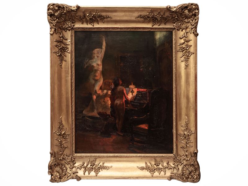 Cristiano Banti - Scena allegorica, olio su tela