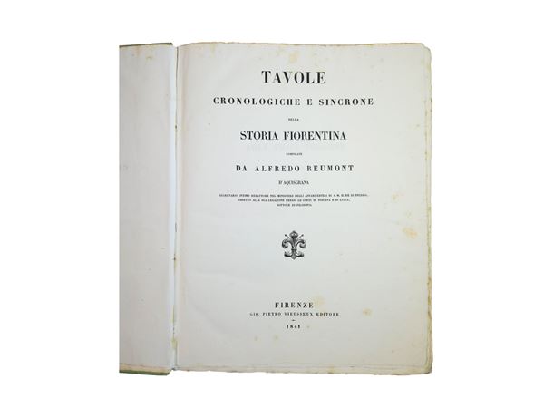 Alfred von Reumont - Tavole cronologiche e sincrone della storia fiorentina