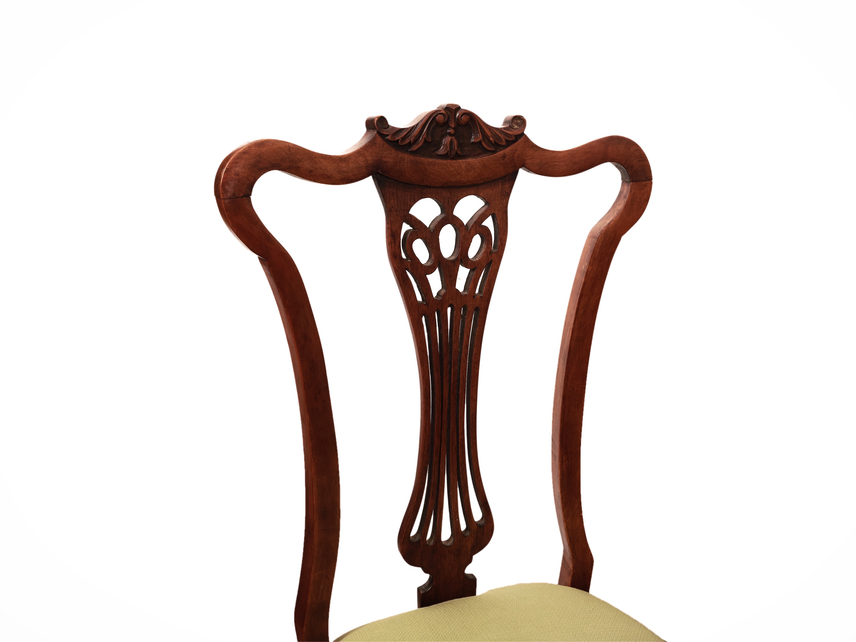 Serie di quattro sedie in noce di gusto Art Nouveau