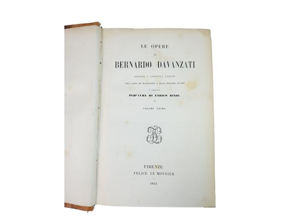 Bernardo Davanzati - Le opere di Bernardo Davanzati