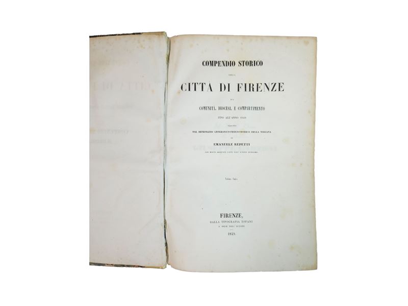 Emanuele Repetti - Compendio Storico della Città di Firenze