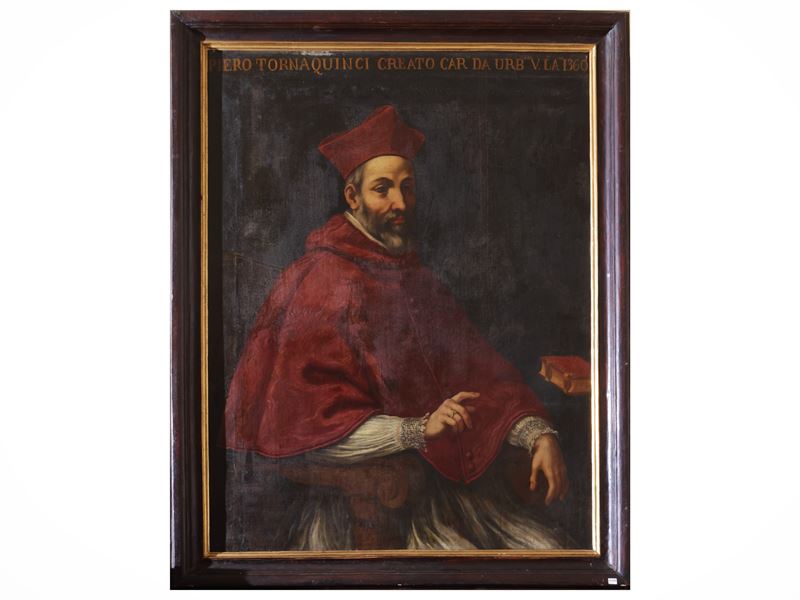 Scuola Toscana del XVII Secolo - Ritratto del Cardinale Tornaquinci, olio su tela