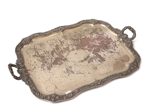 Guantiera metallo argentato