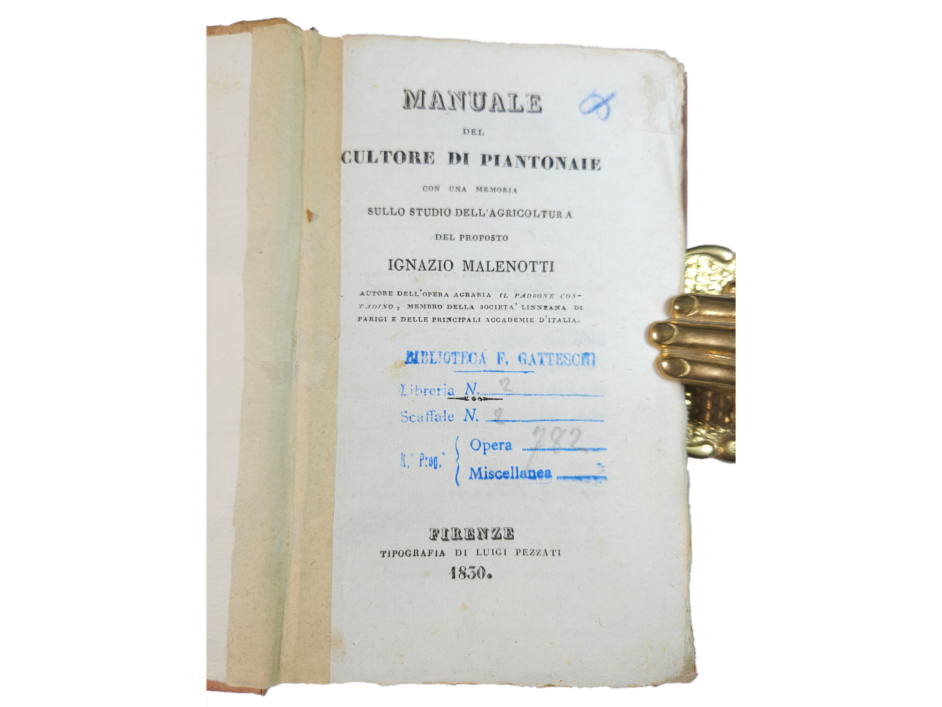 Il Padron Contadino del Canonico Proposto Ignazio Malenotti