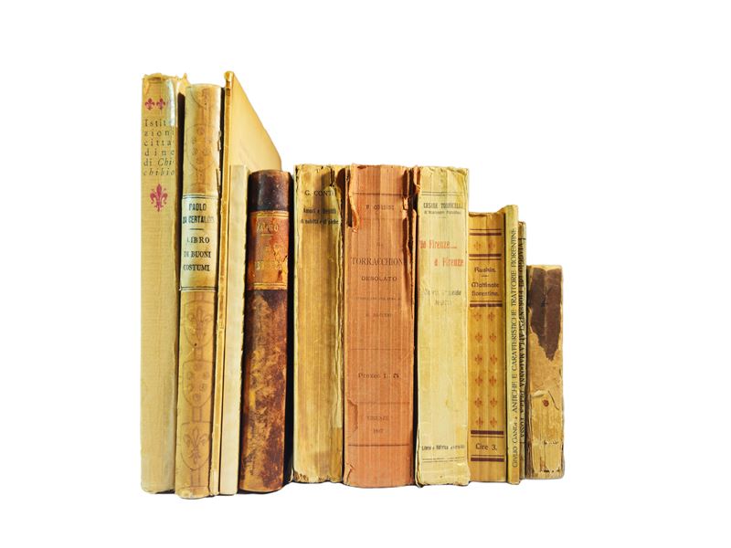 Raccolta di libri e opuscoli d'epoca sulla storia toscana nella tradizione popolare