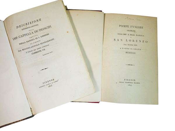 Domenico Moreni - [Two volumes on the Basilica of San Lorenzo]