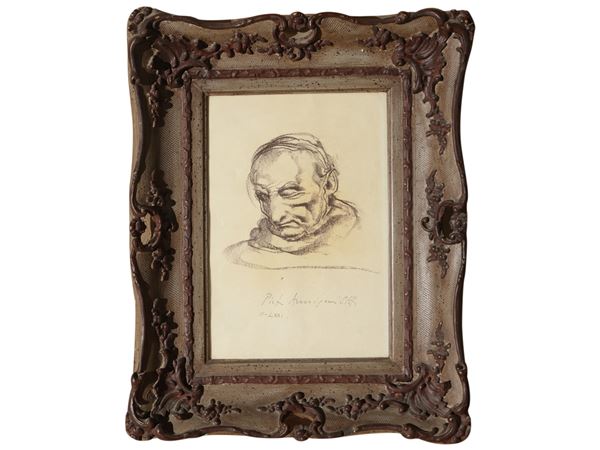 Pietro Annigoni : Ritratto di cardinale  - Asta Arte Moderna e Contemporanea - Maison Bibelot - Casa d'Aste Firenze - Milano