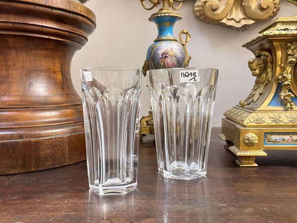 Due bicchieri in cristallo, modello Harcourt 1841, Baccarat