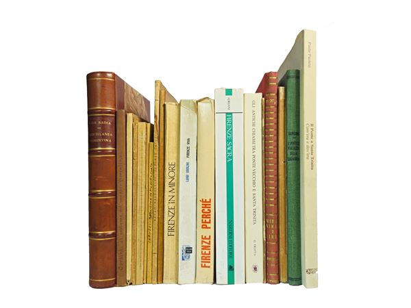 Miscellanea of vintage books and brochures on Florence