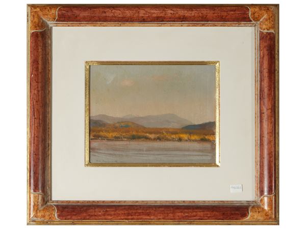 Pietro Annigoni : Paesaggio fluviale  - Asta Arte Moderna e Contemporanea - Maison Bibelot - Casa d'Aste Firenze - Milano