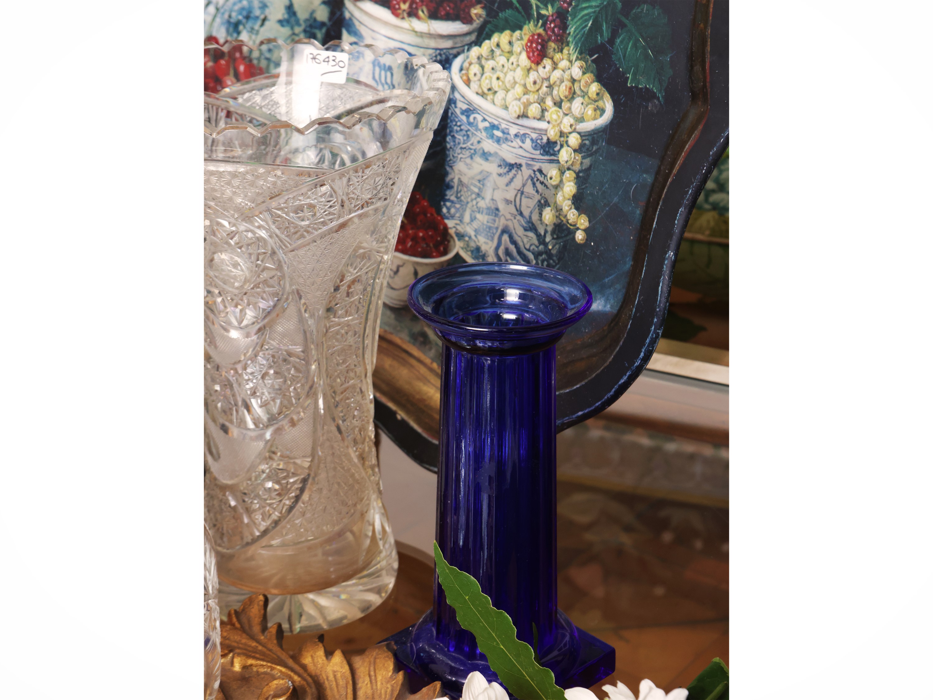 Accessori per la casa, Set di 6 piattini in ceramica d'Este, vassoio decorativo e lume da tavolo