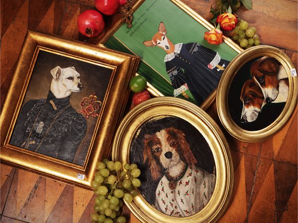 Portraits of puppies