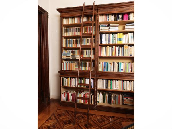 Walnut library ladder