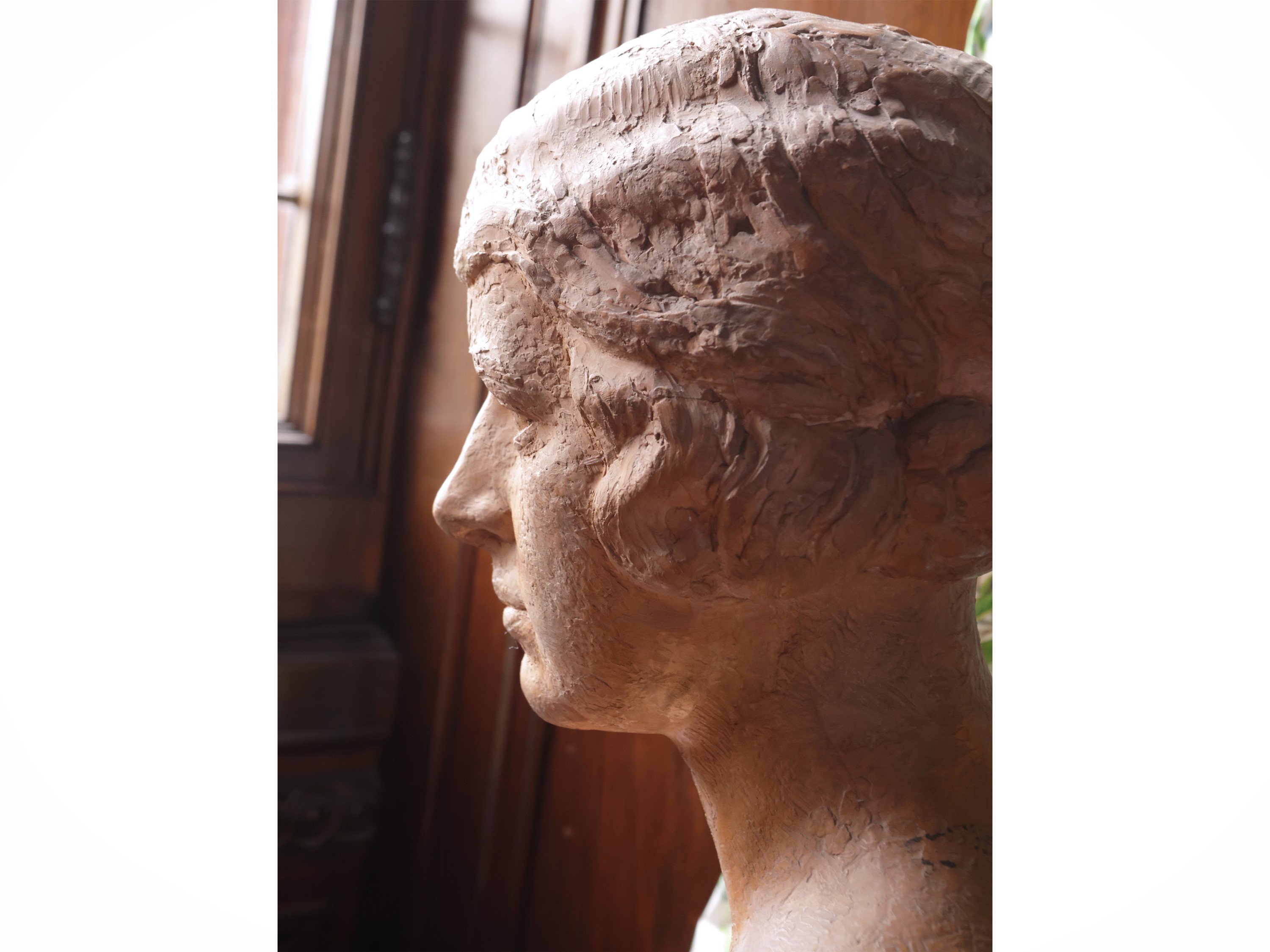 Corrado Vigni - Giovane donna, busto in terracotta