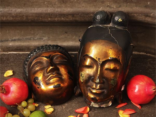 Two oriental masks