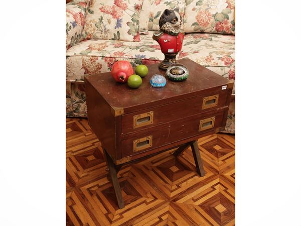 Marine -style teak bedside table