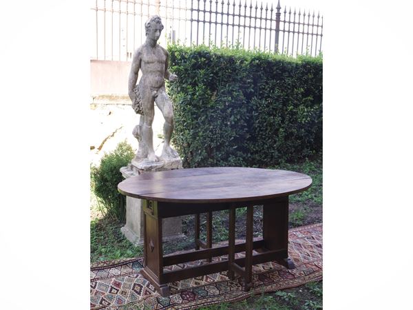 Walnut console table