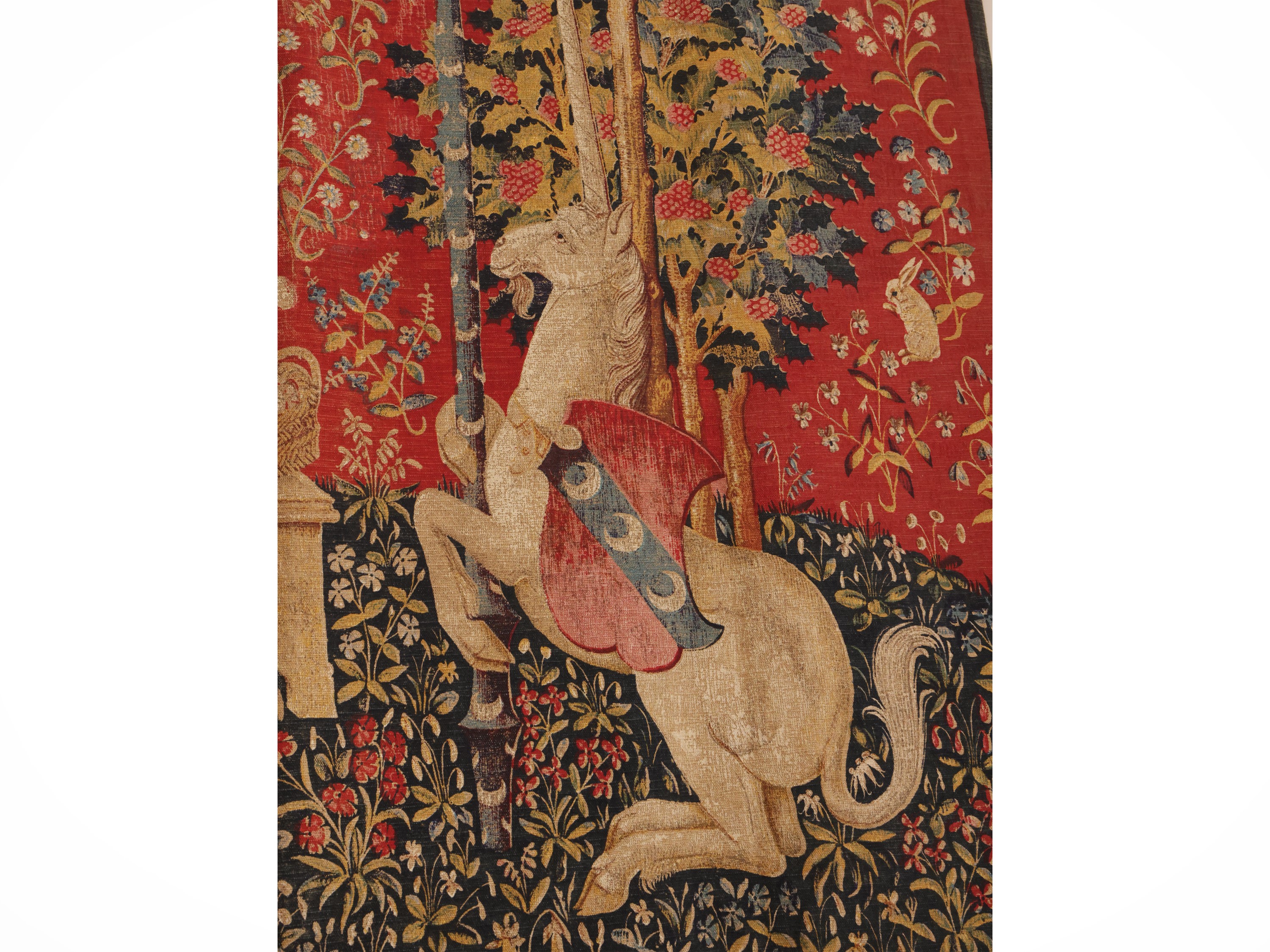 Pannello policromo, La dama e l'unicorno, XX secolo