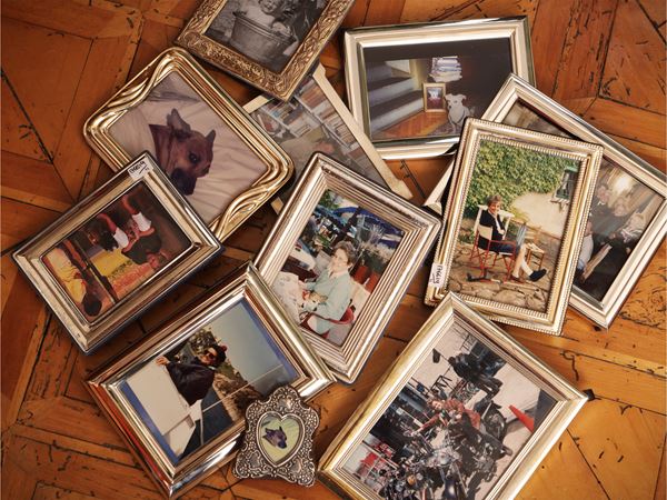 Lot of porter frames, also in silver