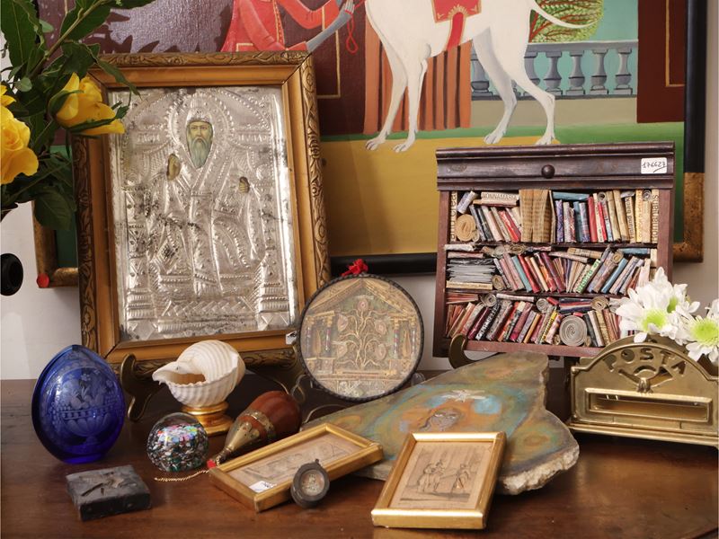Ettore Sobrero, Libreria in miniatura e reliquari del XIX/XX secolo