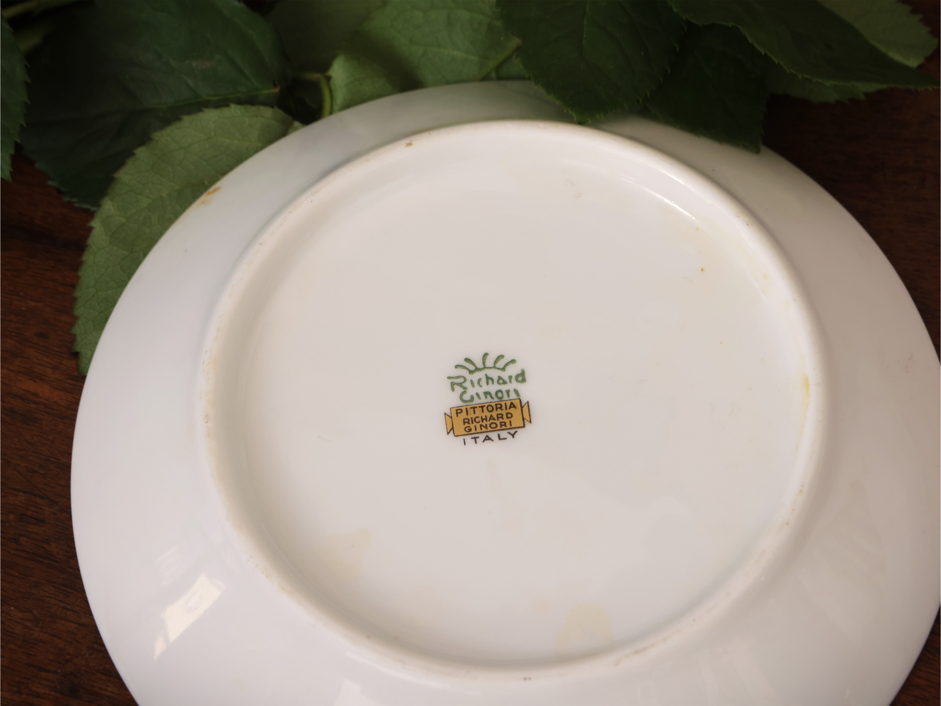 Richard Ginori, Set da dolce in porcellana decoro Fiesole