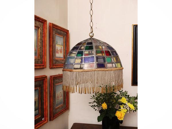 Chandelier with colorful vitrea paste linked to lead  - Auction Florentine style: from a villa in Settignano to Maria Teresa Colonna's retreat - Maison Bibelot - Casa d'Aste Firenze - Milano