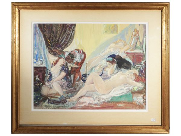 Maurice Mazo : Le Harem 1952  - Asta Déballage. Occasioni in asta - Maison Bibelot - Casa d'Aste Firenze - Milano