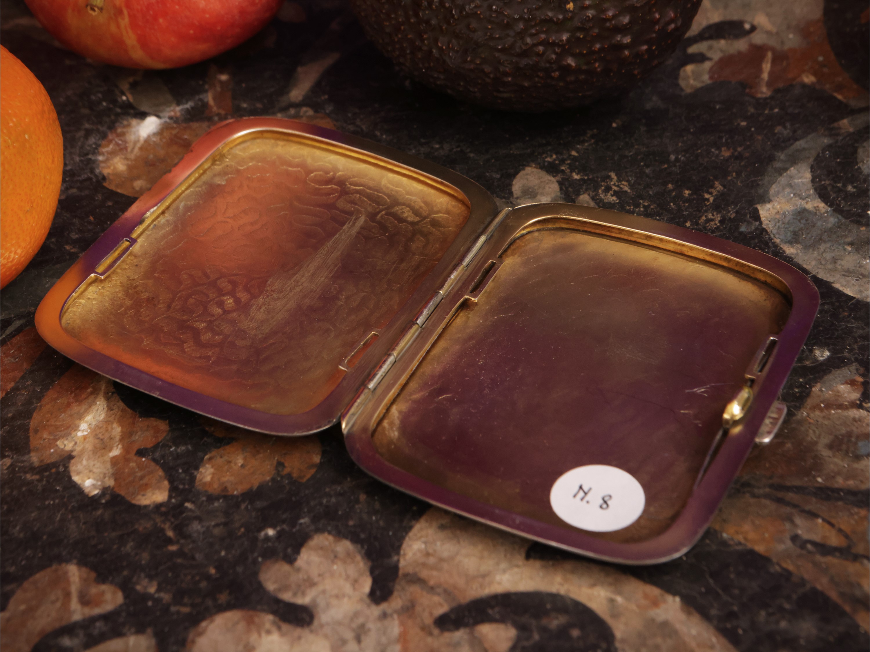 Portasigarette in argento 925 e smalti