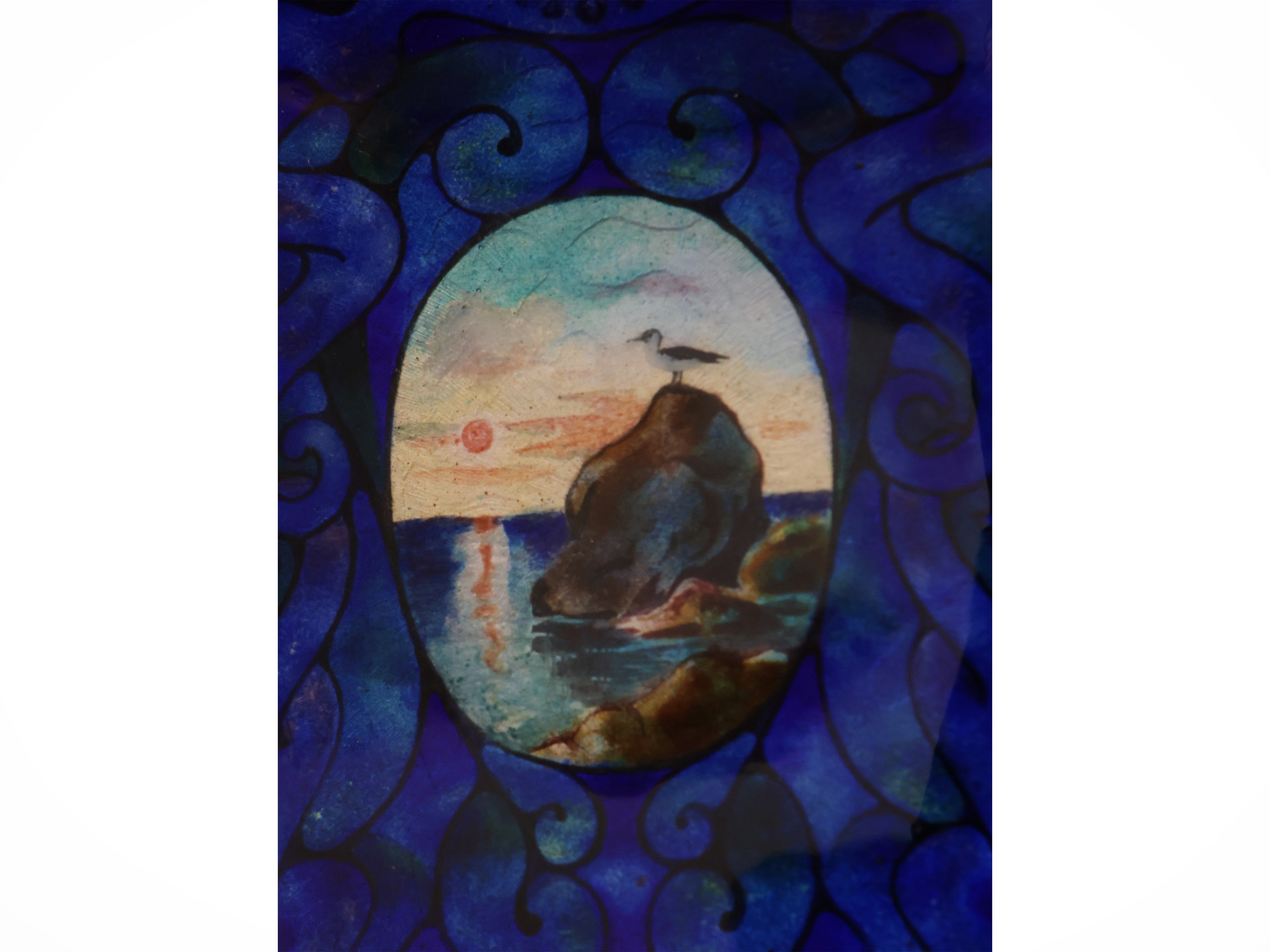 Portasigarette in argento 925 e smalti