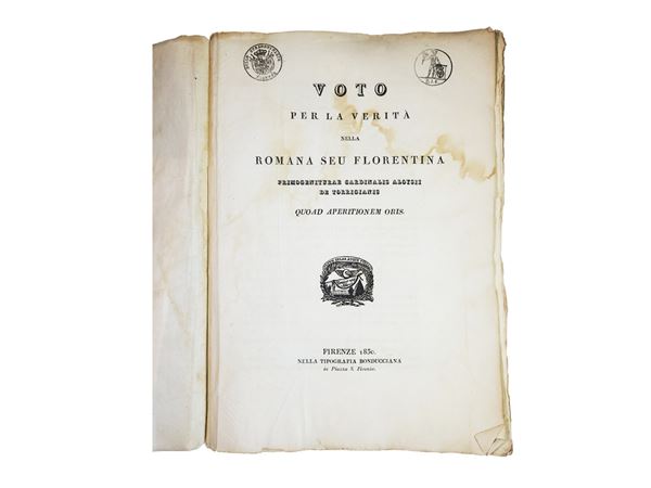 Voto per la verità nella Romana seu Florentina primogeniturae Cardinalis Aloysii de Torrigianis