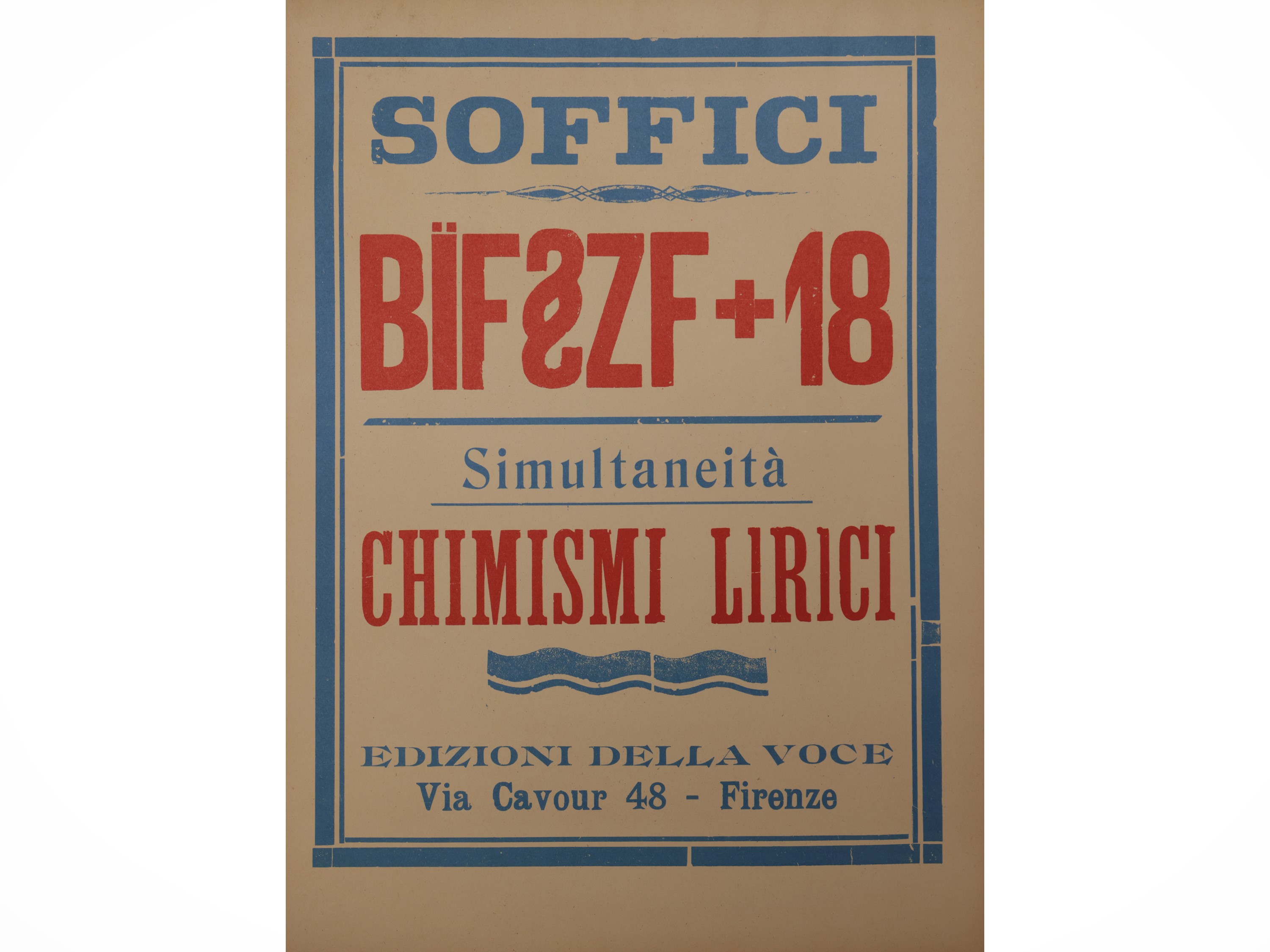 BÏF§ZF+18 Simultaneità e Chimismi lirici