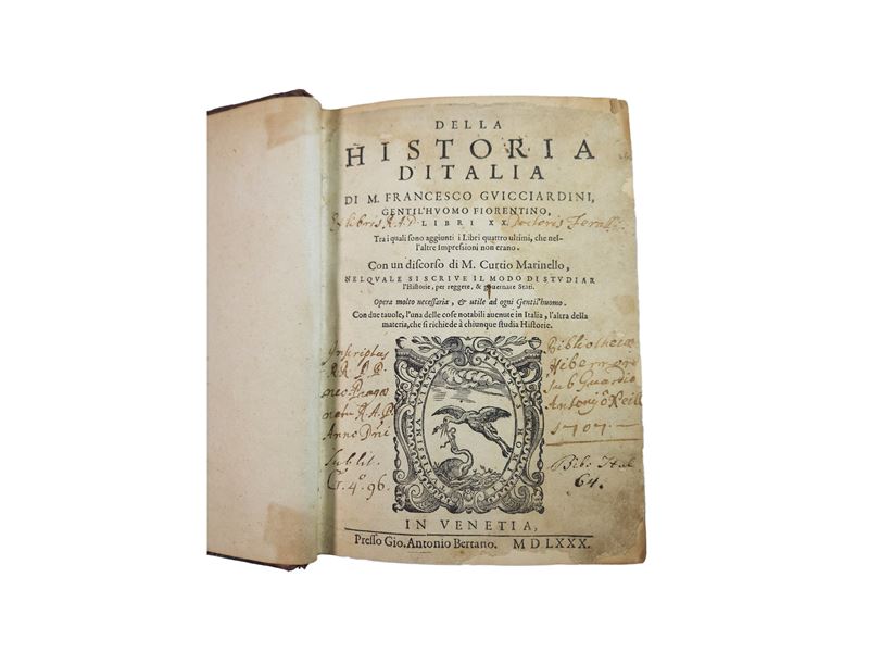 Della Historia D'italia di M. Francesco Guicciardini