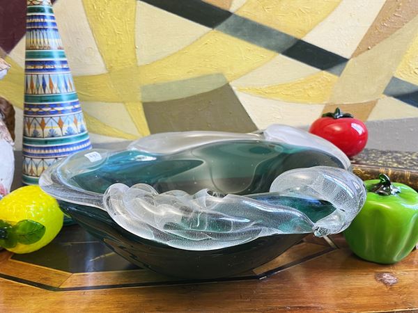 Great fruitful fruit centerpiece in emerald green blown