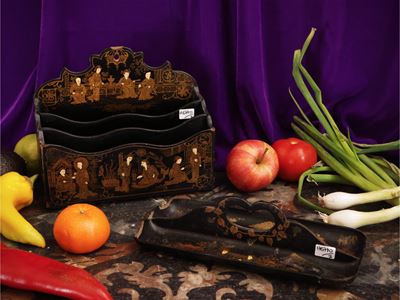 Set da Scrivania in Papier-maché
