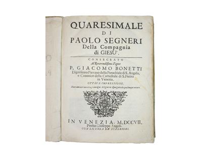 Quaresimale di Paolo Segneri della Compagnia di Giesú