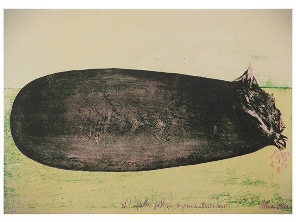 Mattia Moreni : Ah! quello faceva anguria americana  - Auction Works on Paper - Maison Bibelot - Casa d'Aste Firenze - Milano
