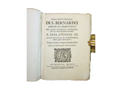 Trattato della Consideratione di S. Bernardo Abbate di Chiaravalle