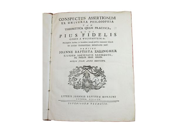 Conspectus assertionum ex universa philosophia tam theoretica quam practica