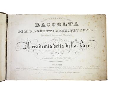 Raccolta di X Progetti Architettonici Inventati da Alcuni Membri Dell'accademia Detta della Pace