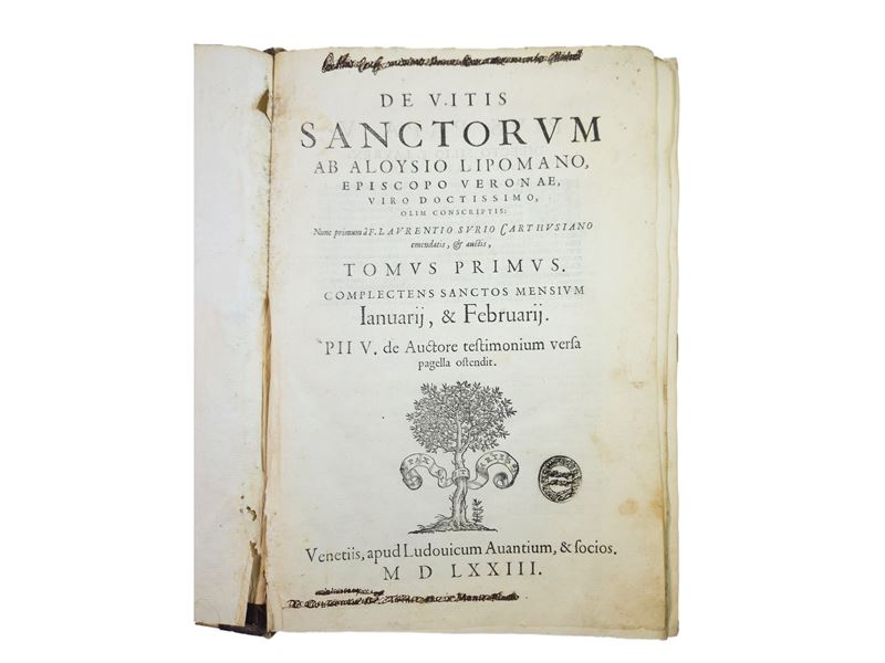 Laurentius Surius - De Vitis Sanctorum Ab Aloysio Lipomano