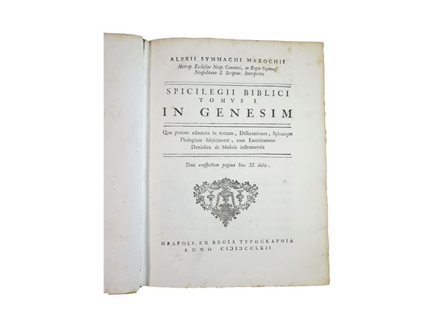 Alessio Simmaco Mazzocchi - Spicilegii biblici