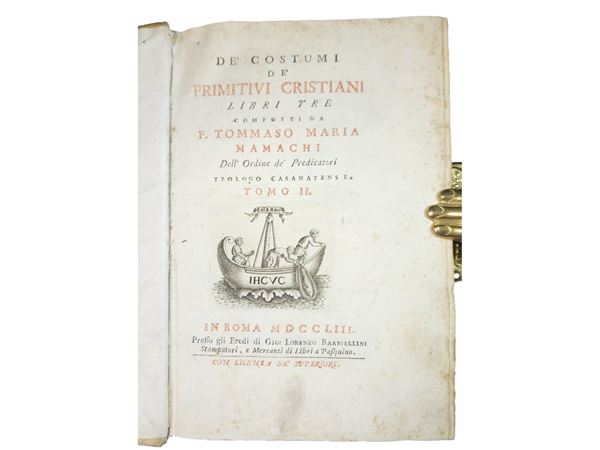 Tommaso Maria Mamachi - De' costumi de' primitivi cristiani libri tre Tomo II