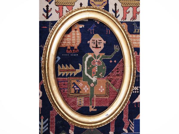 Two carved and golden wooden frames