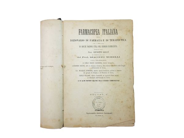 Giuseppe Gallo - Farmacopea italiana, ossia Dizionario di farmacia e di terapeutica