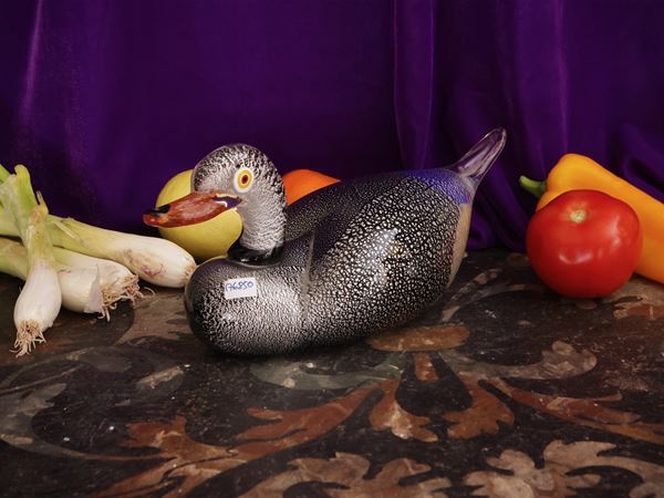 Blown glass duck