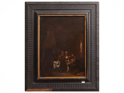 Interno di osteria, olio su tela