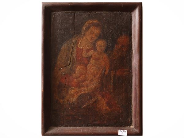 Scuola italiana del XVII/XVIII secolo - Madonna with Child and St. Joseph